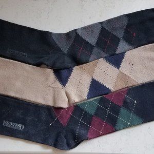 SOLD - Vintage Land's End Argyle Socks for Men